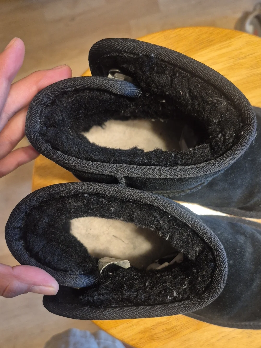 Ugg Black Suede Leather Boots Kids